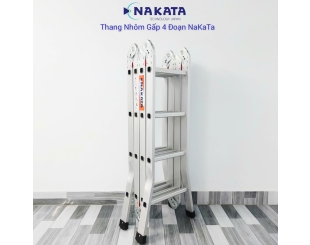 Thang Nhôm Gấp 4 Khúc Chữ M Nakata VN-404