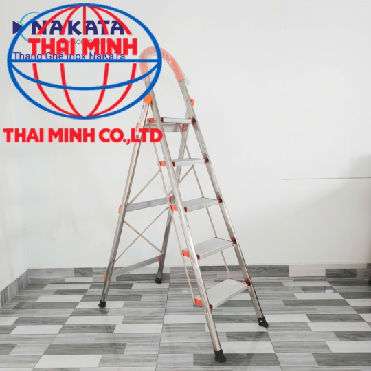 Thang Ghế Tay Vịn Inox Màu Cam Nakata VN105B