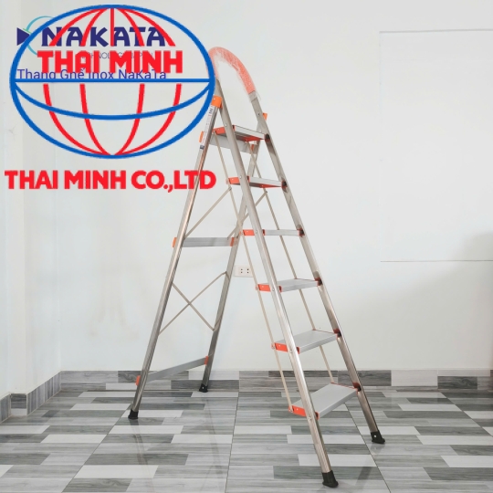 Thang Ghế Tay Vịn Inox Màu Cam Nakata VN106B
