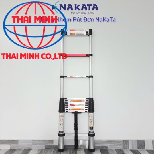Thang Nhôm Rút Đơn Đai Đen Nakata TY-612
