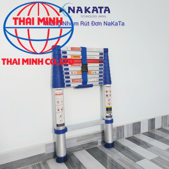 Thang Nhôm Rút Đơn Đai Xanh Nakata TYB611