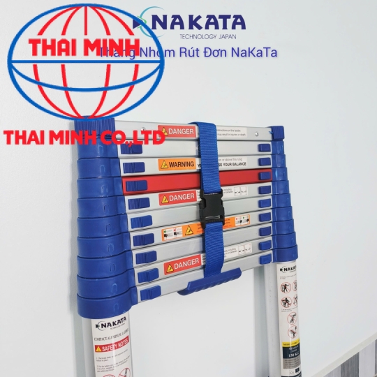 Thang Nhôm Rút Đơn Đai Xanh Nakata TYB611