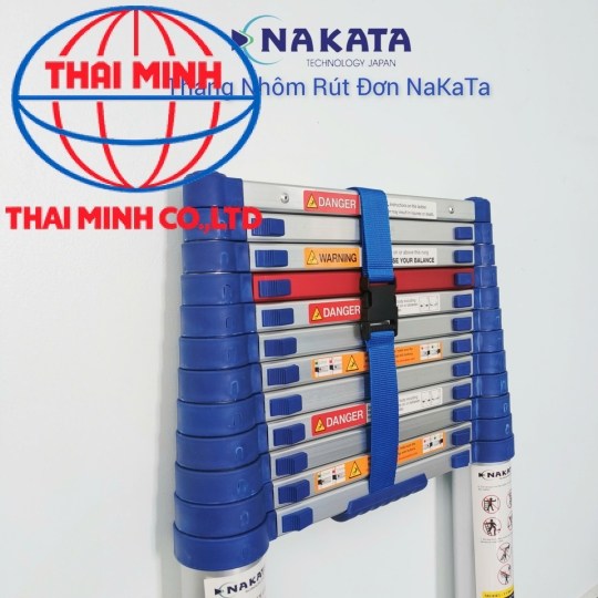 Thang Nhôm Rút Đơn Đai Xanh Nakata TYB612