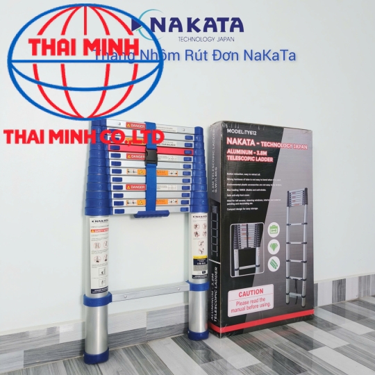 Thang Nhôm Rút Đơn Đai Xanh Nakata TYB612