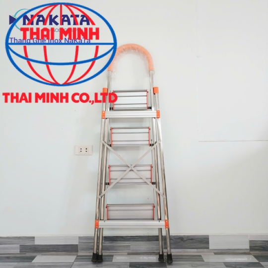 Thang Ghế Tay Vịn Inox Màu Cam Nakata VN104B