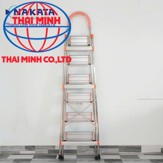 Thang Ghế Tay Vịn Inox Màu Cam Nakata VN106B
