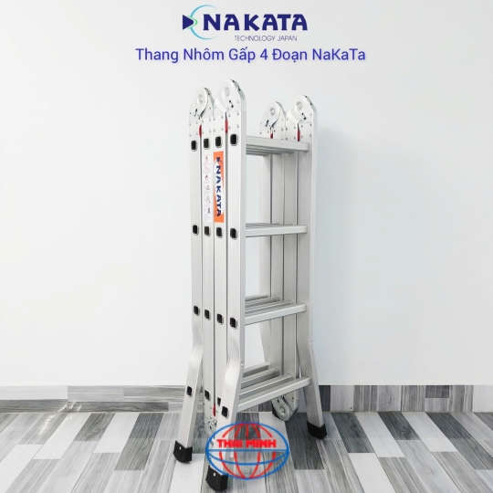 Thang Nhôm Gấp 4 Khúc Chữ M Nakata VN-404